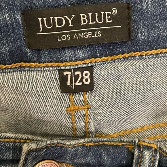 Judy Blue Distressed Relaxed Fit Stretch Jeans Size 7/28 - Picture 6 of 8